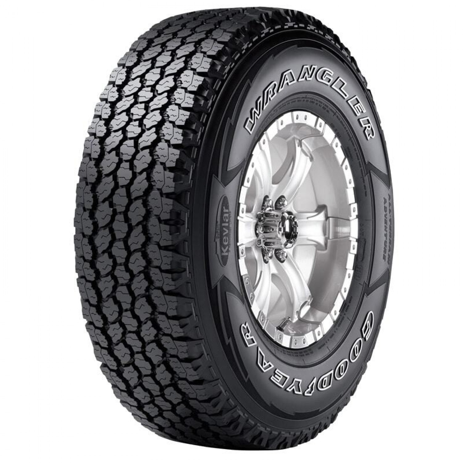 Goodyear Wrangler AT Adventure With Kevlar Outlined White Letters Tire  (245/75R16 111T) vzn121233