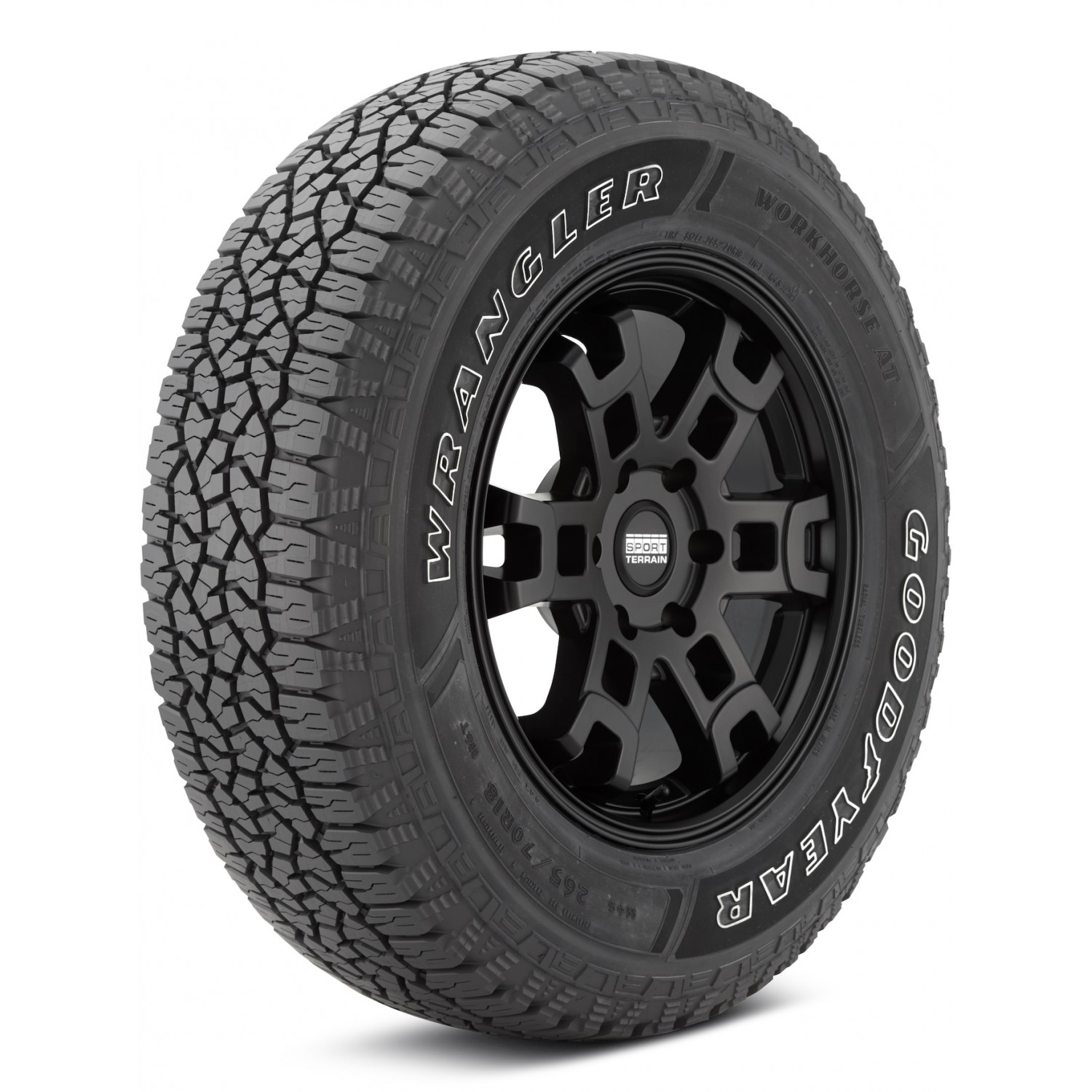 Goodyear Wrangler Workhorse AT Outlined White Letters Tire (245/70R16 107T)  vzn121387