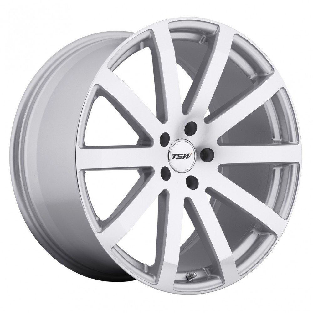 TSW Brooklands Silver With Mirror Cut Face Wheel 18" x 8" | Ford Mustang 2015-2023