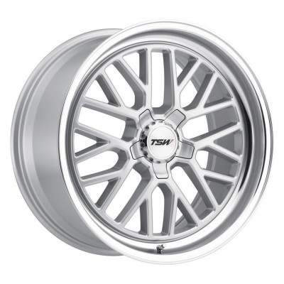 TSW Hockenheim S Silver With Mirror Cut Lip Wheel 19" x 8.5" | Chevrolet Camaro 2016-2023