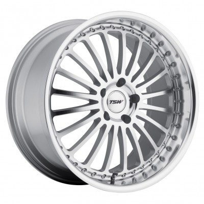 TSW Silverstone Silver With Mirror Cut Face And Lip Wheel (19