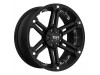 Tuff T01 FLAT BLACK W/ CHROME INSERTS Wheel (17