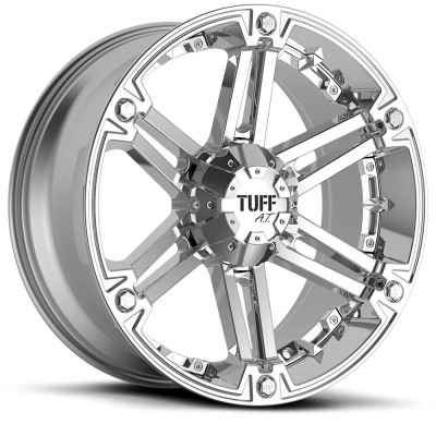 Tuff T01 SILVER With BRUSHED SILVER FACE Wheel (22
