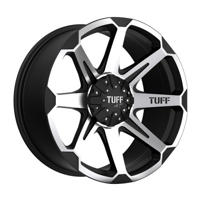 Tuff T05 FLAT BLACK W/ MACHINED FACE Wheel (22