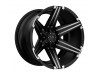 Tuff T12 SATIN BLACK W/ MILLED SPOKES AND BRUSHED INSERTS Wheel (22
