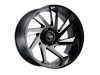 Tuff T1B GLOSS BLACK With MILLED SPOKES Wheel (26