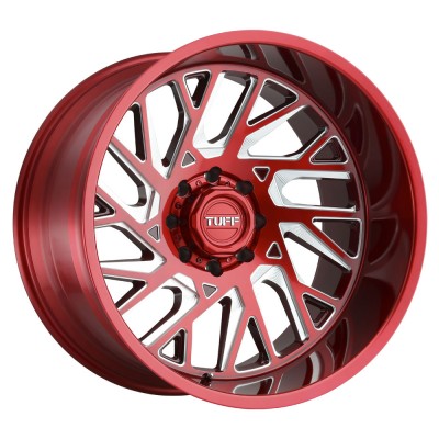 Tuff T4B CANDY RED W/ MILLED SPOKE Wheel (20