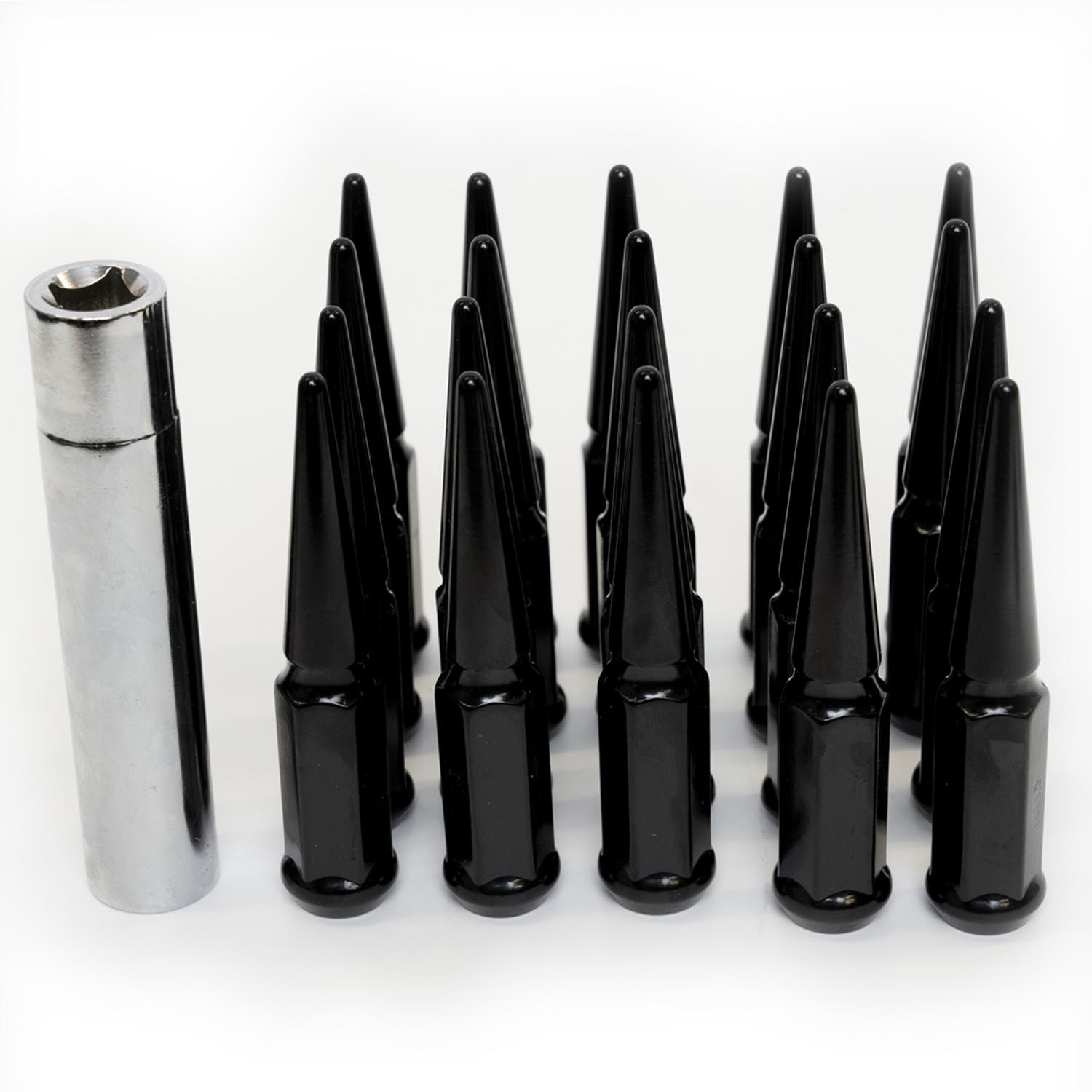 Vicrez Black Spike Lug Nut Kit - 14mm x  - Set of 20 vzn117975 | Jeep  Wrangler