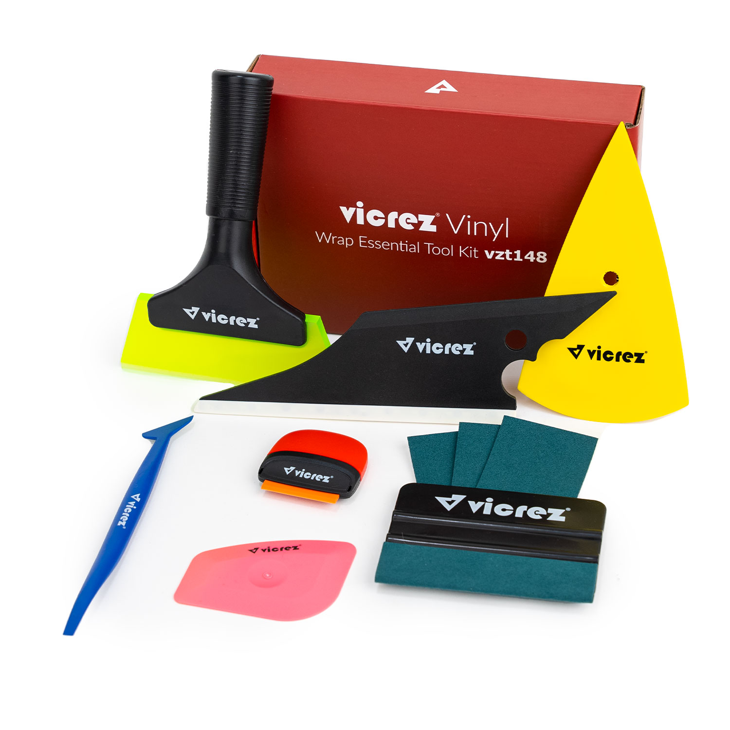 Professional Vinyl Wrap Tool Kit for Glass Protective Film Installing Window Tint Application Including Heat Gun, Squeegees, Vinyl Magnet, Work