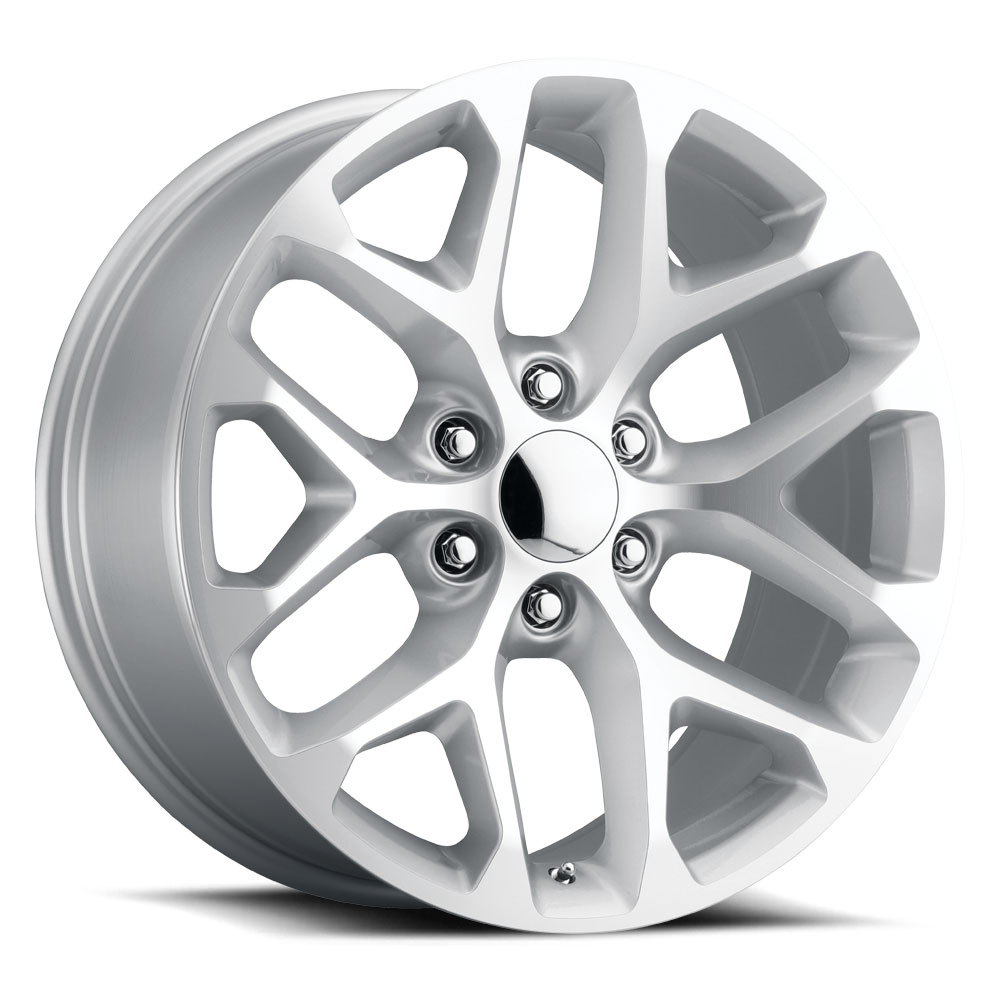 Snowflake Silver Machined Face Wheel 22" x 9" | Chevrolet Tahoe 2021-2023