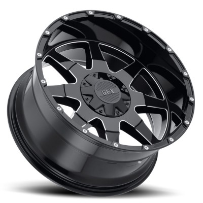 TR12 Gloss Black Milled Wheel (17