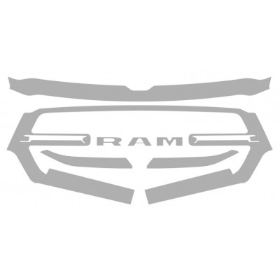 Vicrez Paint Protection PPF Pre-Cut Kit, Grille vpp2401 | RAM 1500 Laramie Crew 2019-2023