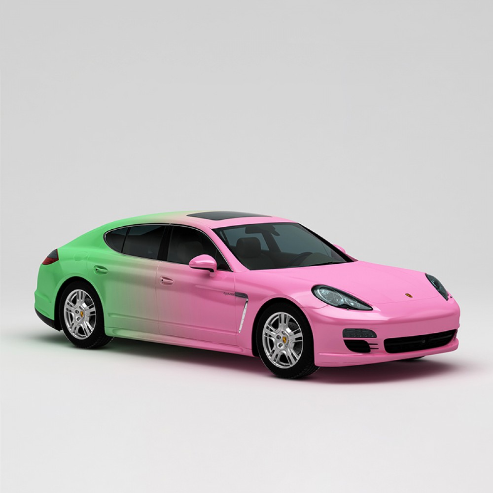 Vicrez Vinyl Car Wrap Film vzv10749 Pink To Green Horizontal Gradient Pattern