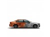 Vicrez Vinyl Car Wrap Film vzv10798 Grey Orange Geometric Camo Horizontal Gradient Pattern