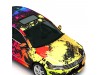 Vicrez Vinyl Car Wrap Film vzv10805 Rainbow Splatter Horizontal Gradient Pattern