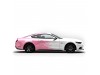Vicrez Vinyl Car Wrap Film vzv10828 White To Pink Skyline Horizontal Gradient Pattern