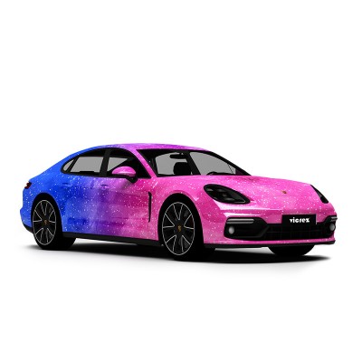 Vicrez Vinyl Car Wrap Film vzv10846 Pink To Blue Galaxy Horizontal Gradient Pattern