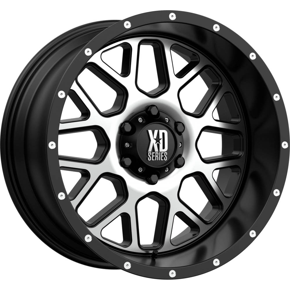 XD XD820 GRENADE Satin Black Machined Face Wheel 20" x 9" | RAM 1500 (6-Lug) 2019-2023