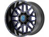 XD XD820 GRENADE Satin Black Milled With Blue Clear Coat Wheel 20" x 9" | Ford F-150 2021-2023