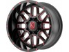 XD XD820 GRENADE Satin Black Milled With Red Clear Coat Wheel 20" x 9" | Ford F-150 2021-2023