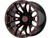 XD XD841 BONEYARD Gloss Black Milled With Red Tint Wheel (20