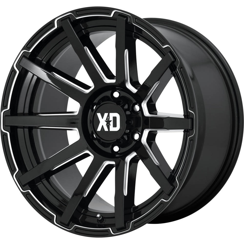 XD XD847 OUTBREAK Gloss Black Milled Wheel 20" x 9" | RAM 1500 (6-Lug) 2019-2023