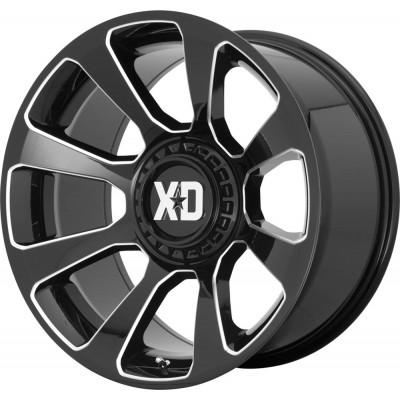 XD XD854 REACTOR Gloss Black Milled Wheel 20" x 9" | RAM 1500 (6-Lug) 2019-2023