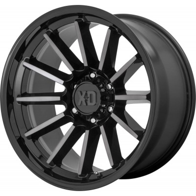 XD XD855 LUXE Gloss Black Machined With Gray Tint Wheel 17" x 9" | Ford F-150 2021-2023