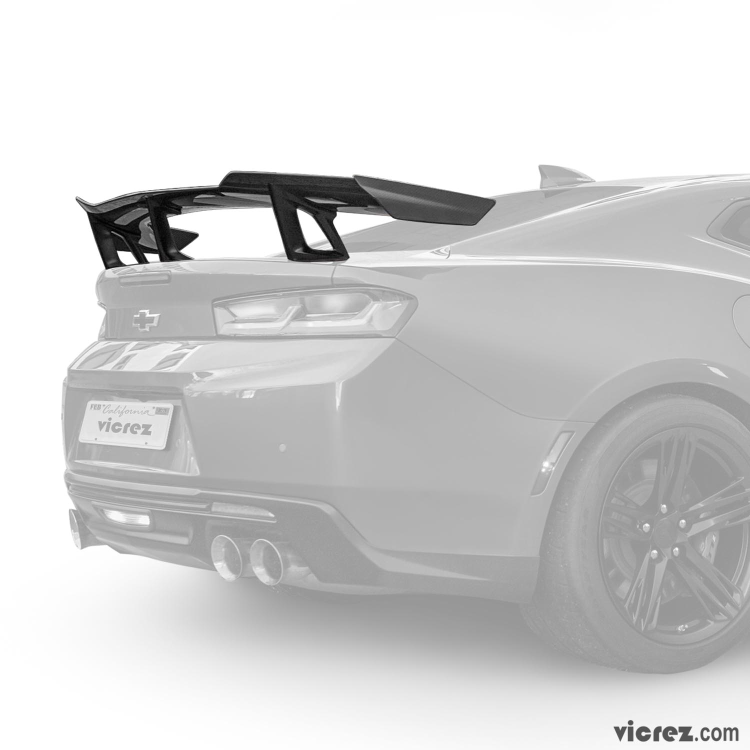 Vicrez Chevrolet Camaro 2016-2019 ZL1 1LE Carbon Fiber Rear Wing Spoiler vz101036
