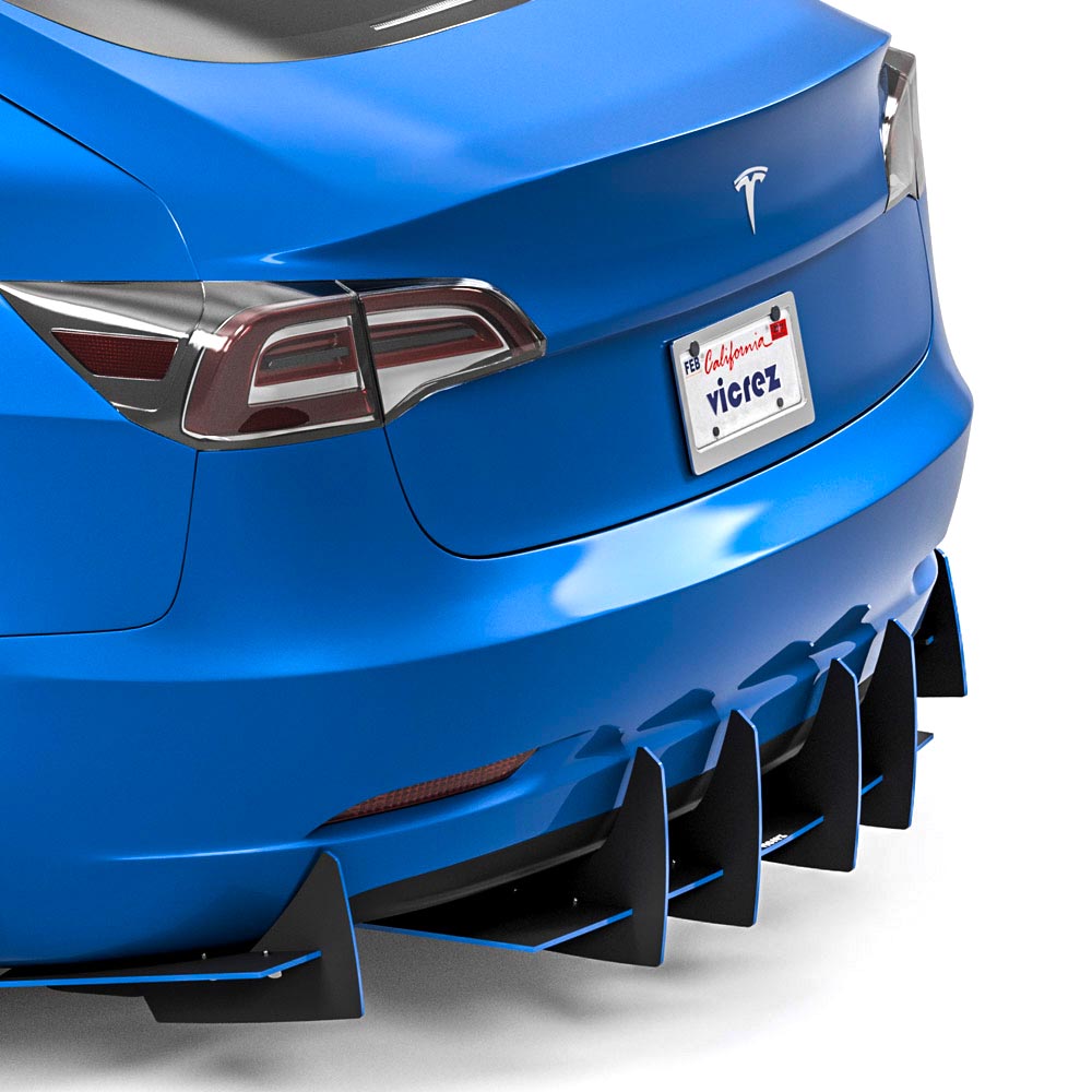 Vicrez Genali VR2 Rear Diffuser vz102644 | Tesla Model 3 2017-2022