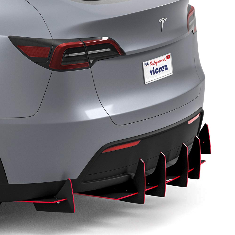 Vicrez Genali VR2 Rear Diffuser vz102645 | Tesla Model Y 2020-2023