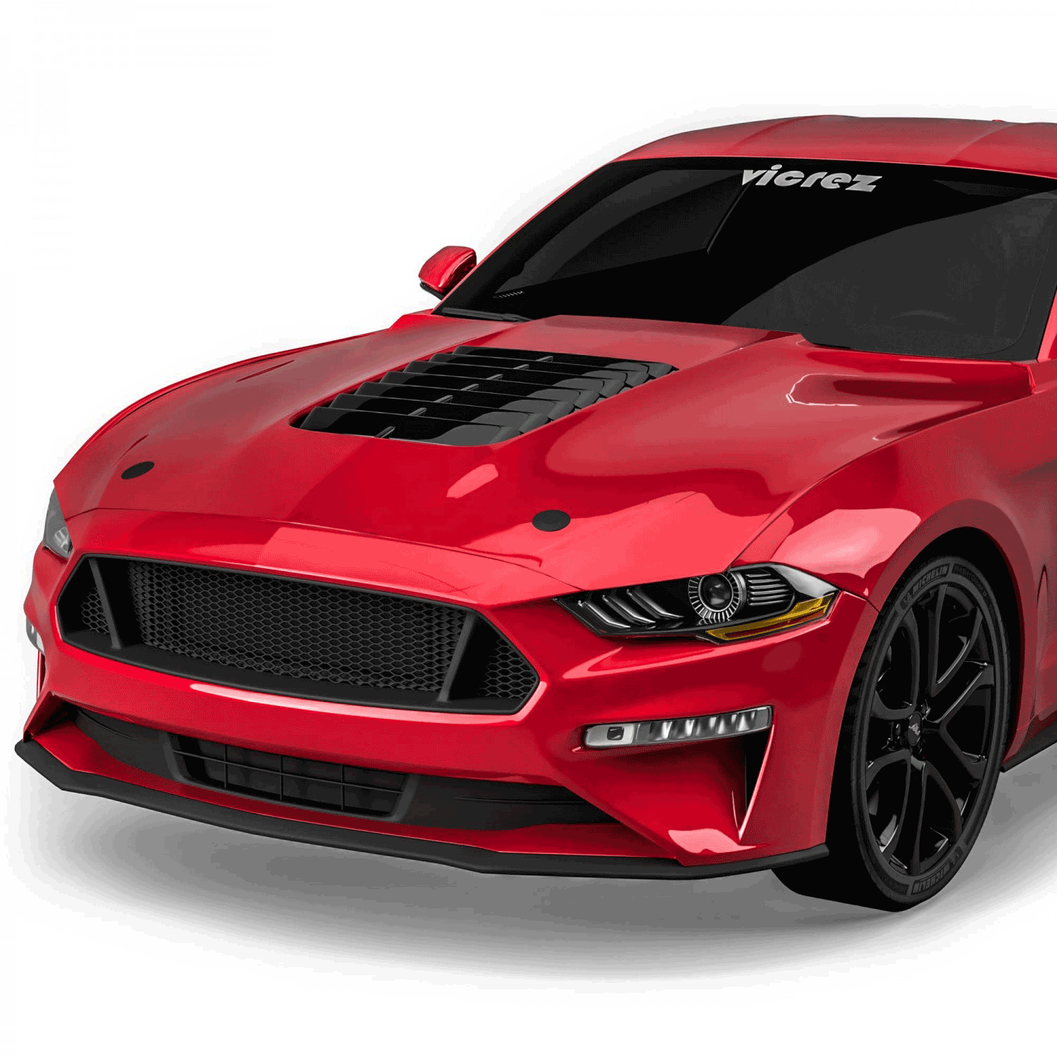 Vicrez Hood W/ Air Vent Scoop GT500 Style vz102168| Ford Mustang 2015-2017
